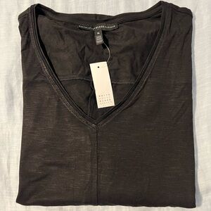 Black V-Neck “Jetsetter” T-Shirt, White House Black Market